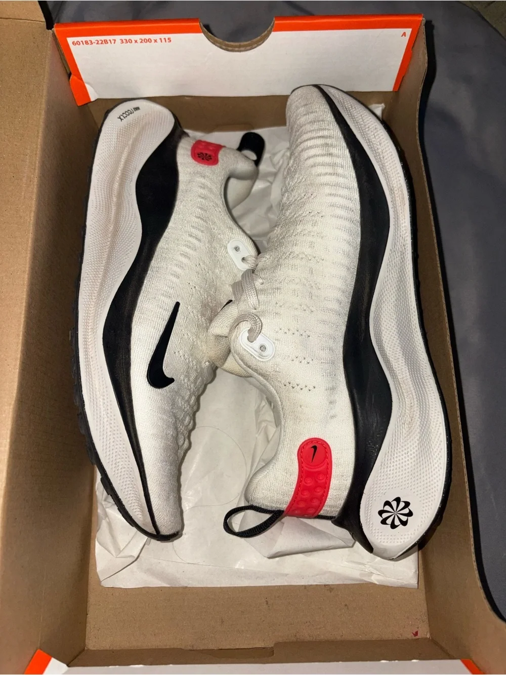 Nike Orange Shoe Box with White Label